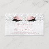 Aftercare Instructions Lashes Extension Pink Gray Business Card (Front)