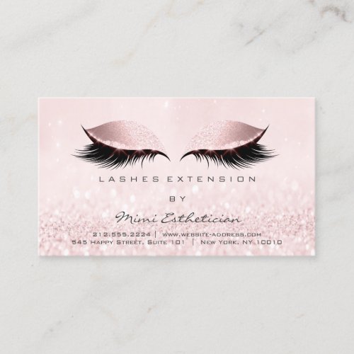 Aftercare Instructions Lashes Extension Pink Paste Business Card