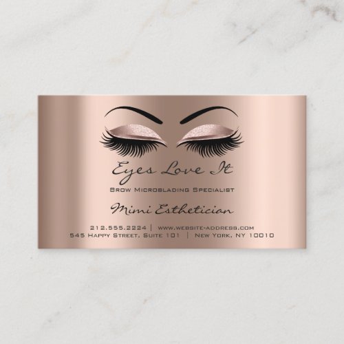 Aftercare Instructions Lashes Extension Rose Skinn Business Card