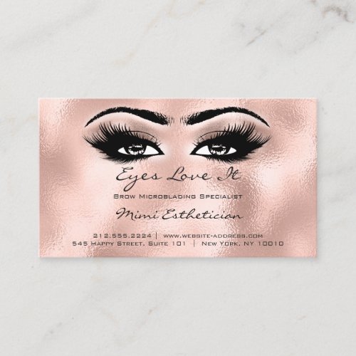 Aftercare Instructions Lashes Extension Rose Skinn Business Card