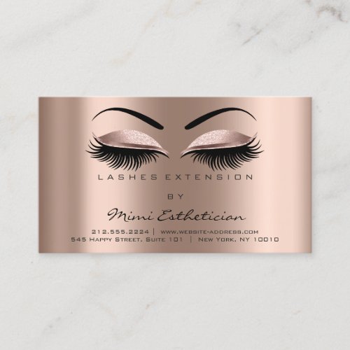 Aftercare Instructions Lashes Extension Rose Skinn Business Card