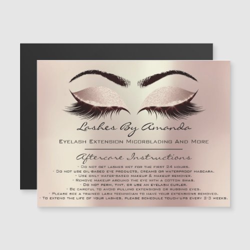 Aftercare Instructions Lashes Extension Studio Eye Magnetic Invitation
