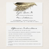 Aftercare Instructions Lashes Makeup White Gold (Front & Back)
