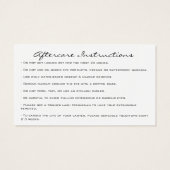 Aftercare Instructions Lashes Makeup White Gold (Back)