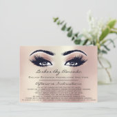 Aftercare Instructions Lashes Rose  Blush Makeup Invitation (Standing Front)