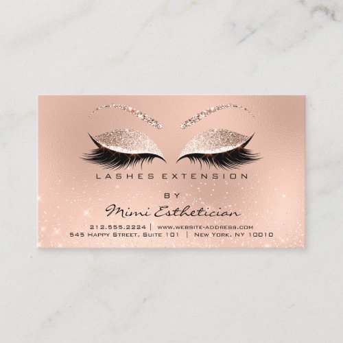 Aftercare Instructions Lashes Studio Blush Skinny Business Card