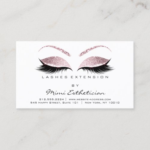 Aftercare Instructions Lashes Studio Pink Pastel Business Card