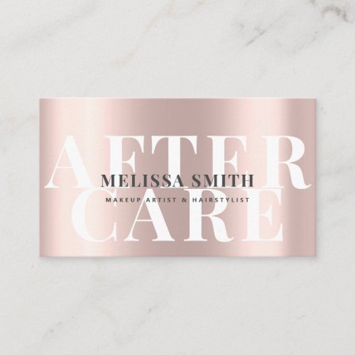 Aftercare Instructions Modern Lash Rose Gold Card