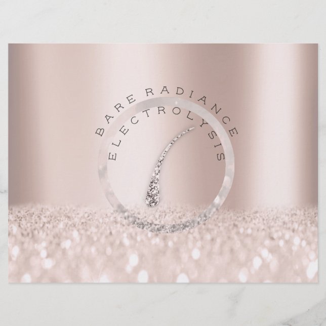 Aftercare Instructions Rose Electrolysis Logo Gray Flyer (Front)