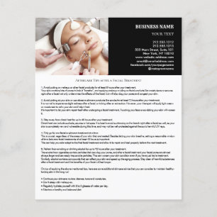 Aftercare Tips after a Facial Treatment 4.5x5.6 Flyer