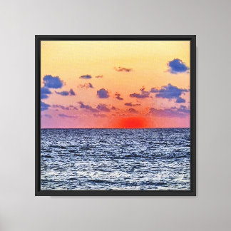 Afterglow Over the Mediterranean Cyprus Horizon -  Canvas Print