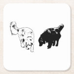 Afterglow Table Hush — Retriever Duo Square Paper Coaster
