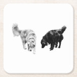 Afterglow Table Hush — Retriever Duo Square Paper Coaster
