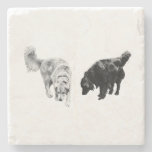 Afterglow Table Hush — Retriever Duo Stone Coaster