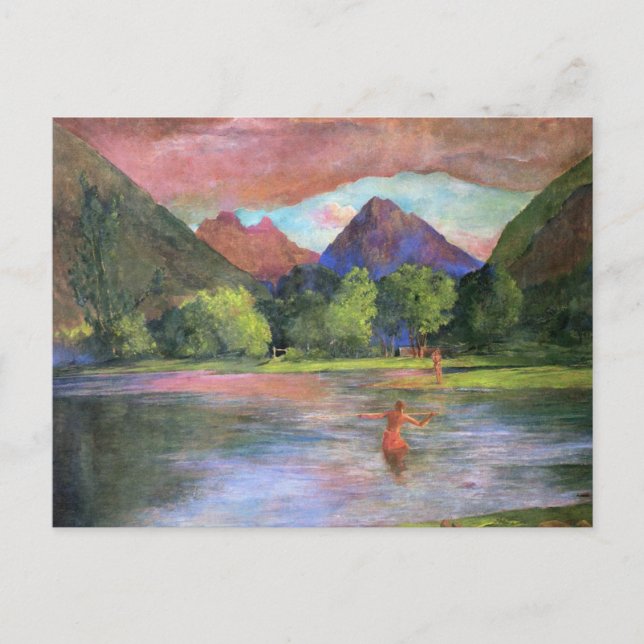 'Afterglow, Tautira River, Tahiti' - John LaFarge Postcard (Front)