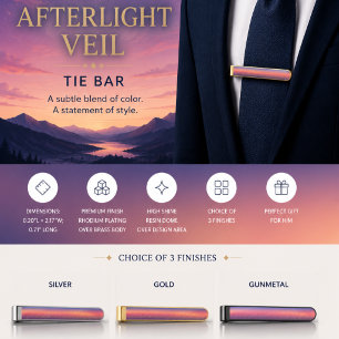 Afterlight Veil Gold Finish Tie Bar