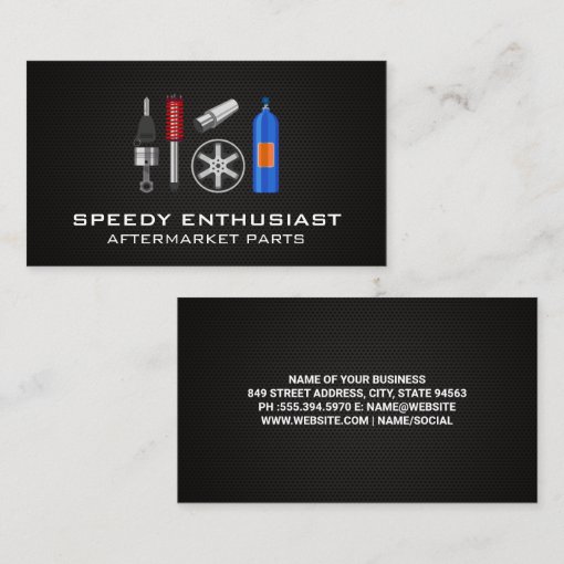 Aftermarket Auto Parts Business Card Zazzle
