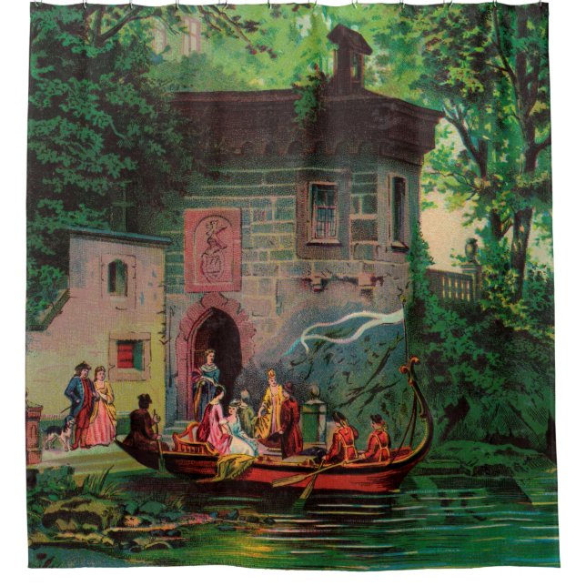 Afternoon at Lake Como Shower Curtain (Front)
