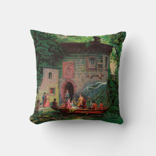 Afternoon at Lake Como Throw Pillow