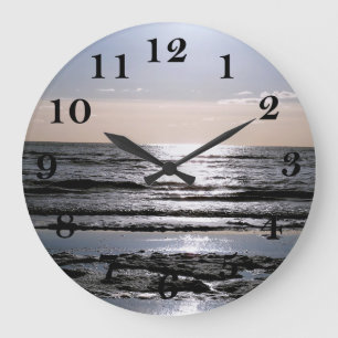 Afternoon at North Holland Beach Large Clock