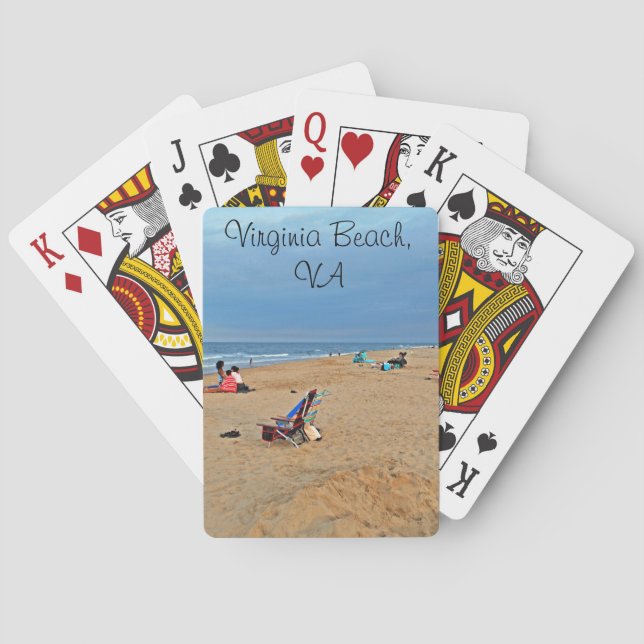 Afternoon Beach Fun Poker Cards (Back)