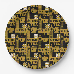 Afternoon British Tea Parties Paper Plates