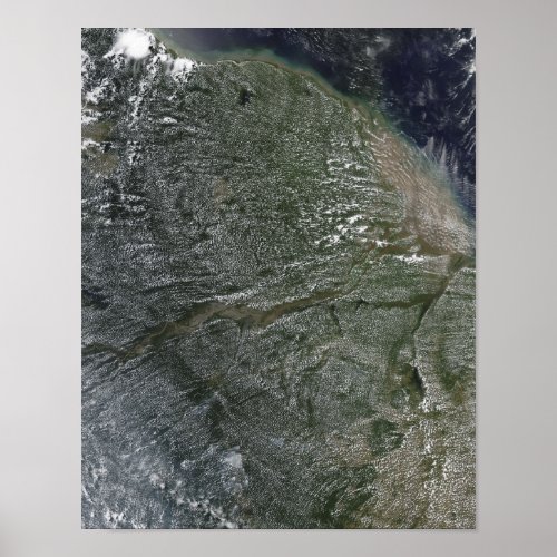 Afternoon clouds over the Amazon Basin Poster