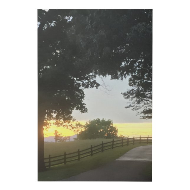 Afternoon Cloudy Sunset Faux Canvas Print (Front)