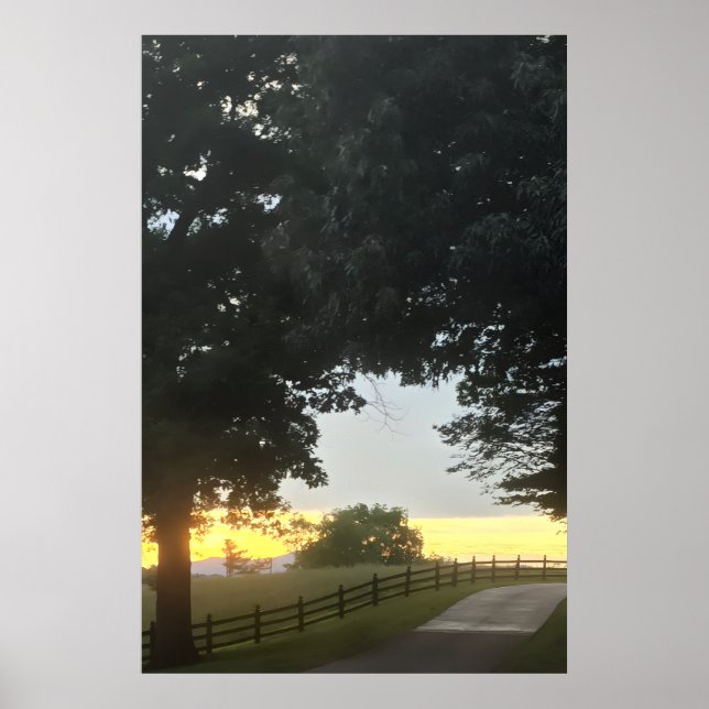 Afternoon Cloudy Sunset Poster (Front)