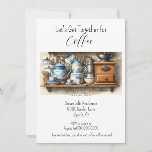 Afternoon Coffee Get Together Invitation