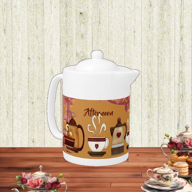 Afternoon High Tea Party Earthen Brown Mud Teapot  (Afternoon High Tea Party Earthen Brown Mud Teapot)