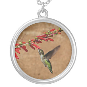 afternoon Hummingbird in the garden necklace