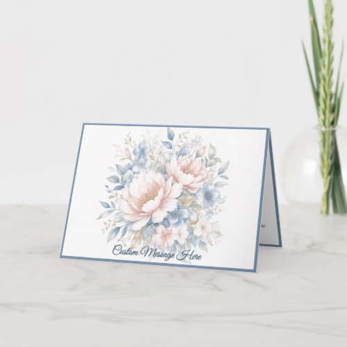 Afternoon in Bloom Personalized Floral Design Card