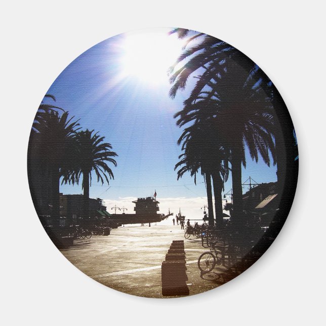 Afternoon In Hermosa Beach Magnet (Front)