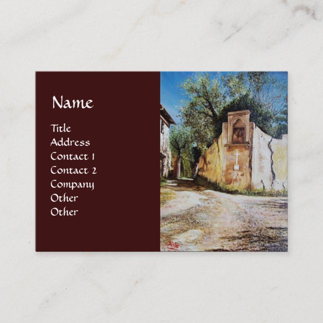 AFTERNOON IN RIMAGGIO / Tuscany View Business Card (Front)