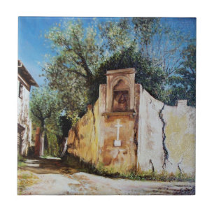 AFTERNOON IN RIMAGGIO / Tuscany View Ceramic Tile