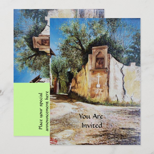 AFTERNOON IN RIMAGGIO / Tuscany View Invitation (Front/Back)