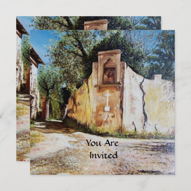 AFTERNOON IN RIMAGGIO / Tuscany View Invitation (Front/Back)