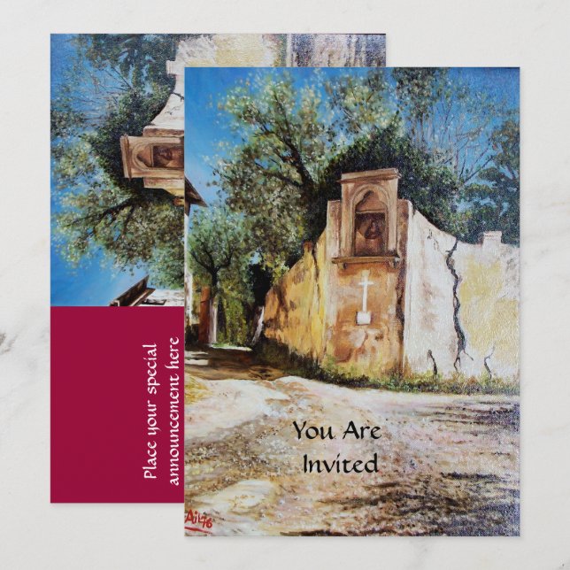 AFTERNOON IN RIMAGGIO / Tuscany View Invitation (Front/Back)