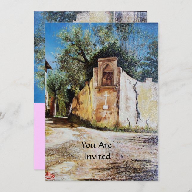 AFTERNOON IN RIMAGGIO / Tuscany View Invitation (Front/Back)
