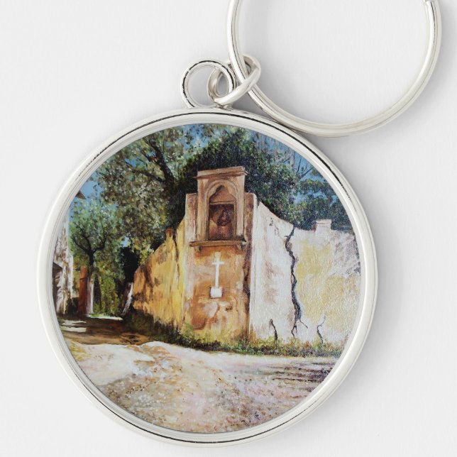 AFTERNOON IN RIMAGGIO / Tuscany View Keychain (Front)