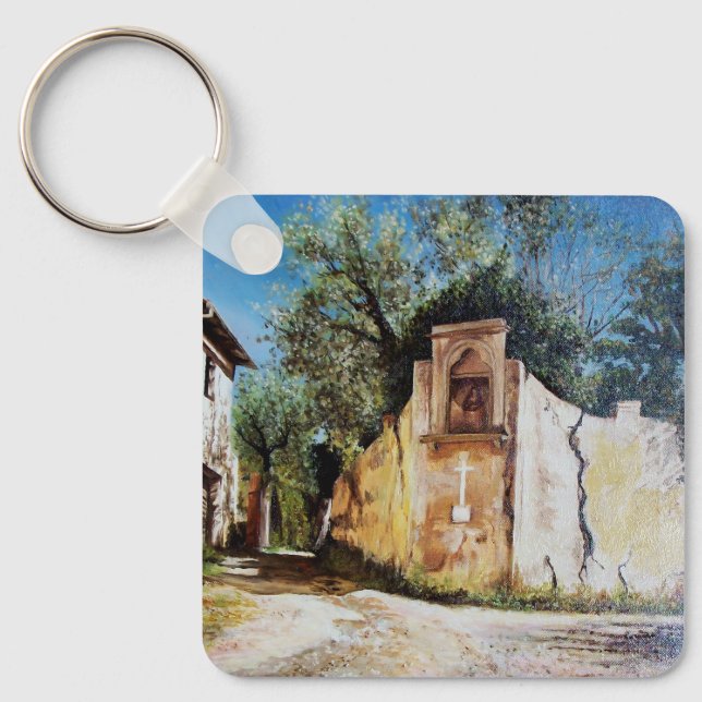AFTERNOON IN RIMAGGIO / Tuscany View Keychain (Front)