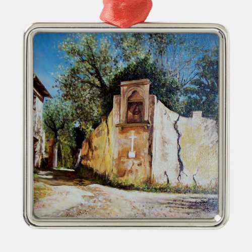 AFTERNOON IN RIMAGGIO  Tuscany View Metal Ornament