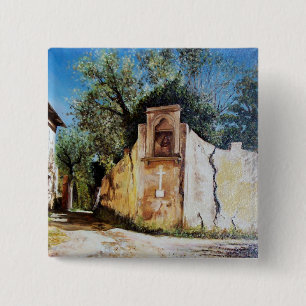 AFTERNOON IN RIMAGGIO / Tuscany View Pinback Button