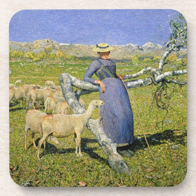 Afternoon in the Alps, 1892 (oil on canvas) Drink Coaster (Front)