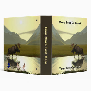Afternoon Moose 3 Ring Binder