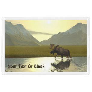 Afternoon Moose Acrylic Tray