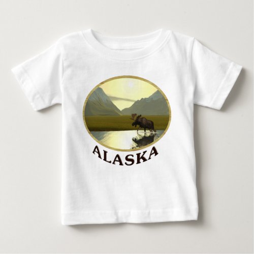 Afternoon Moose Baby T_Shirt