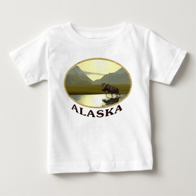Afternoon Moose Baby T-Shirt (Front)