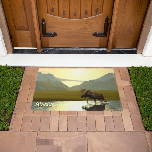 Afternoon Moose Doormat